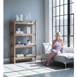 REGAŁ NA KSIĄŻKI  DREWNO LITE DĄB JESION OLCHA RNK-20